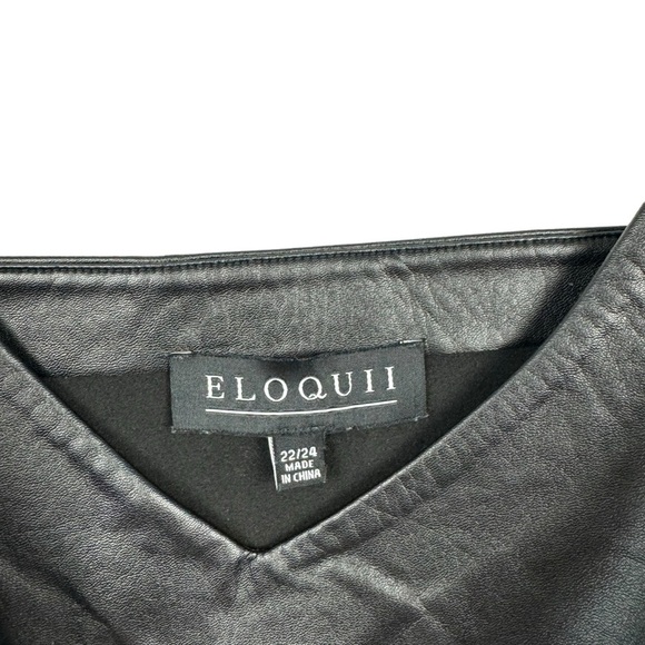 ELOQUII Bundle of 2 Plus Size 22/24 Faux Leather Crop Top Bralette Vegan Party - Picture 3 of 14